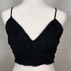 Love Tree Black Lace Bralette Size M
